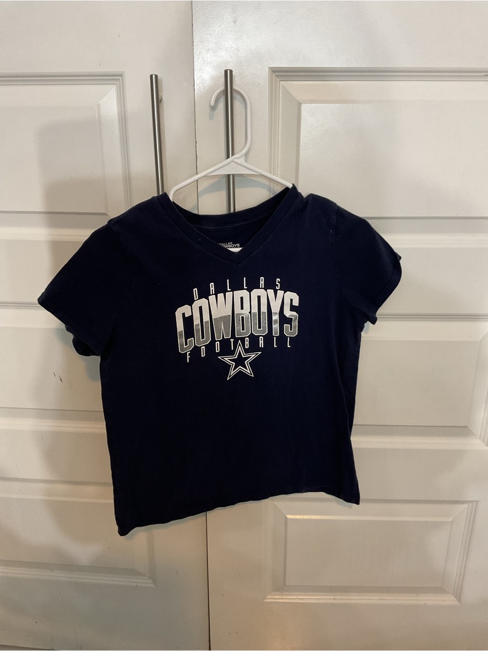 Dallas Cowboys Navy Girls Short-Sleeve Football Tee